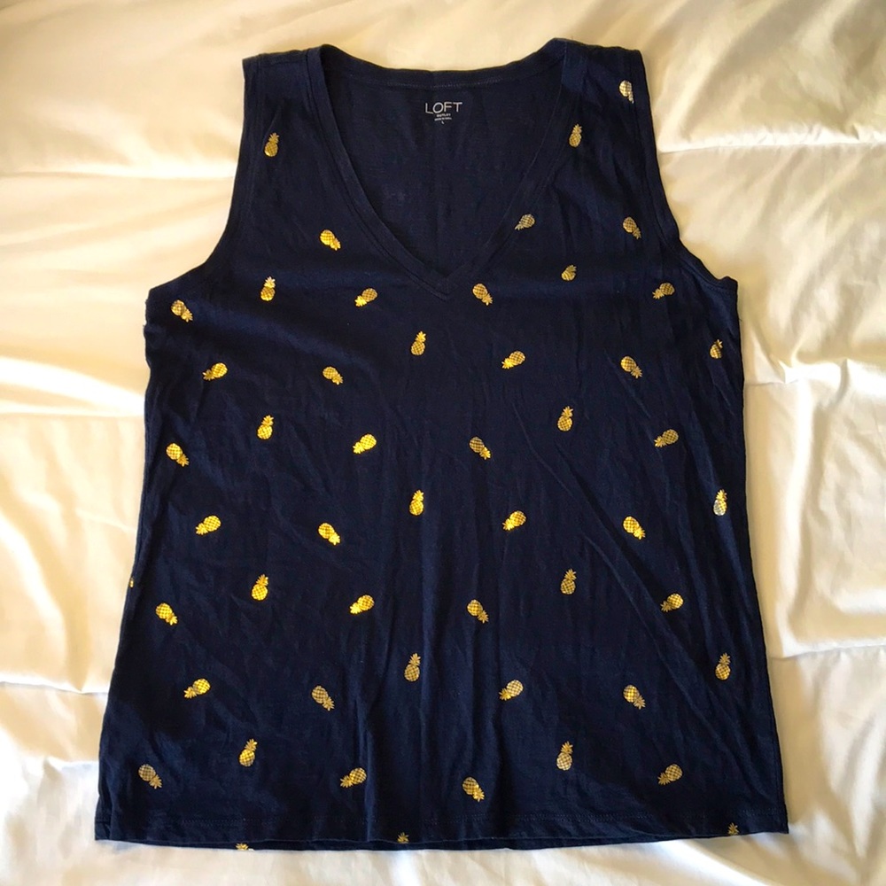 Loft Outlet tank top navy blue